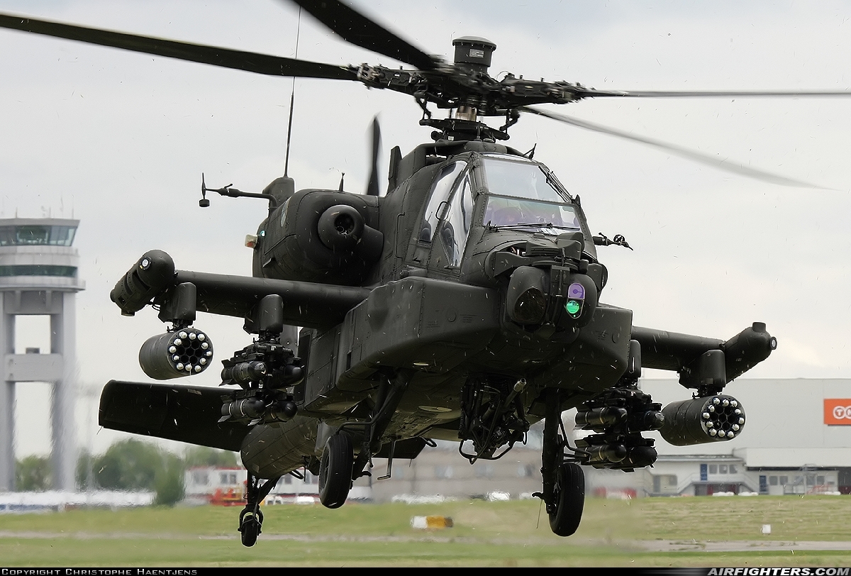 Netherlands - Air Force Boeing AH-64DN Apache Longbow Q-08 at Liege (- Bierset) (LGG / EBLG), Belgium