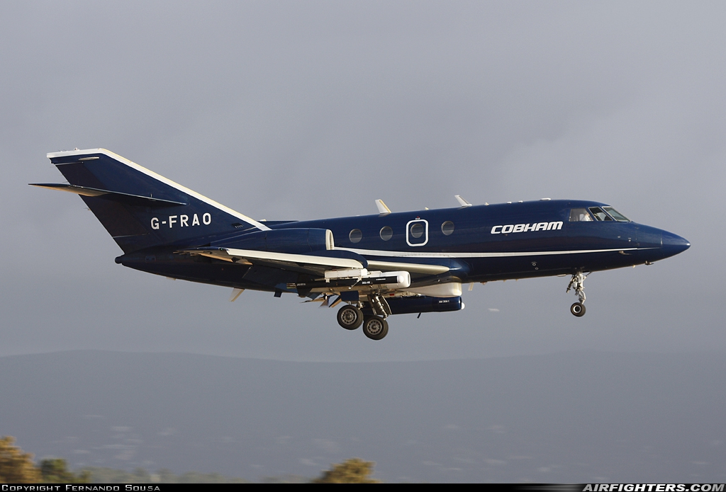 Company Owned - Cobham Aviation Dassault Falcon (Mystere) 20ECM G-FRAO at Faro (FAO / LPFR), Portugal