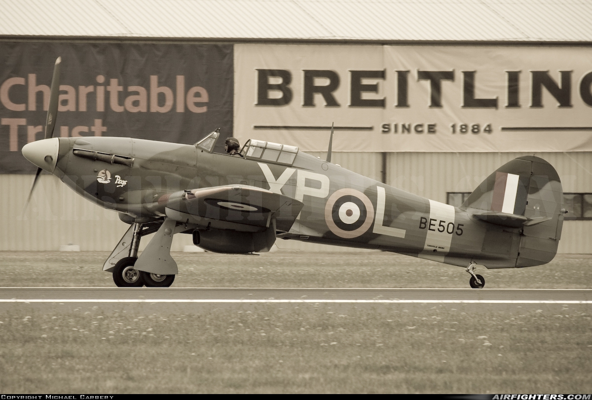 Private Hawker Hurricane IIb G-HHII at Fairford (FFD / EGVA), UK