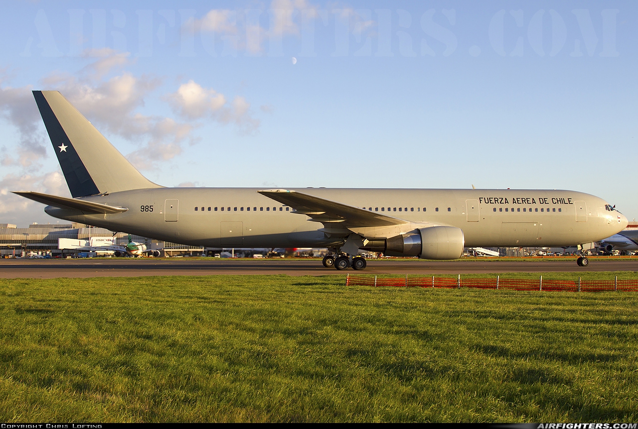 Chile - Air Force Boeing 767-3Y0R 985 at London - Heathrow (LHR / EGLL), UK