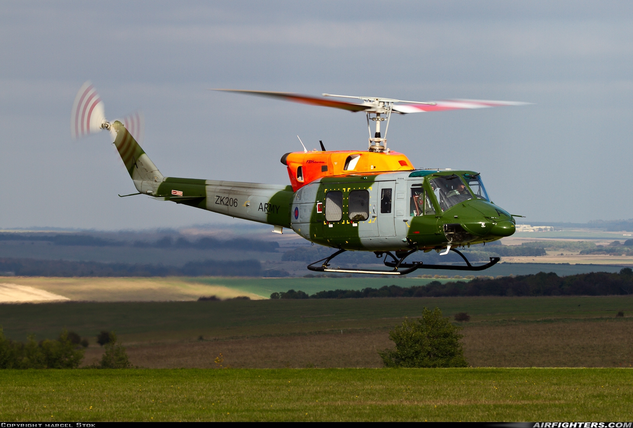 UK - Army Bell 212 AH2 ZK206 at Off-Airport - Salisbury Plain, UK