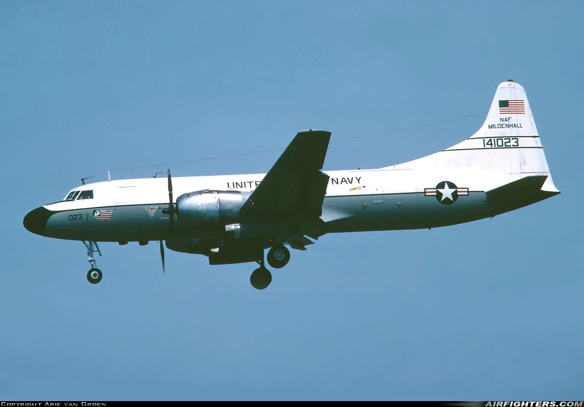 USA - Navy Convair C-131F 141023 at Mildenhall (MHZ / GXH / EGUN), UK