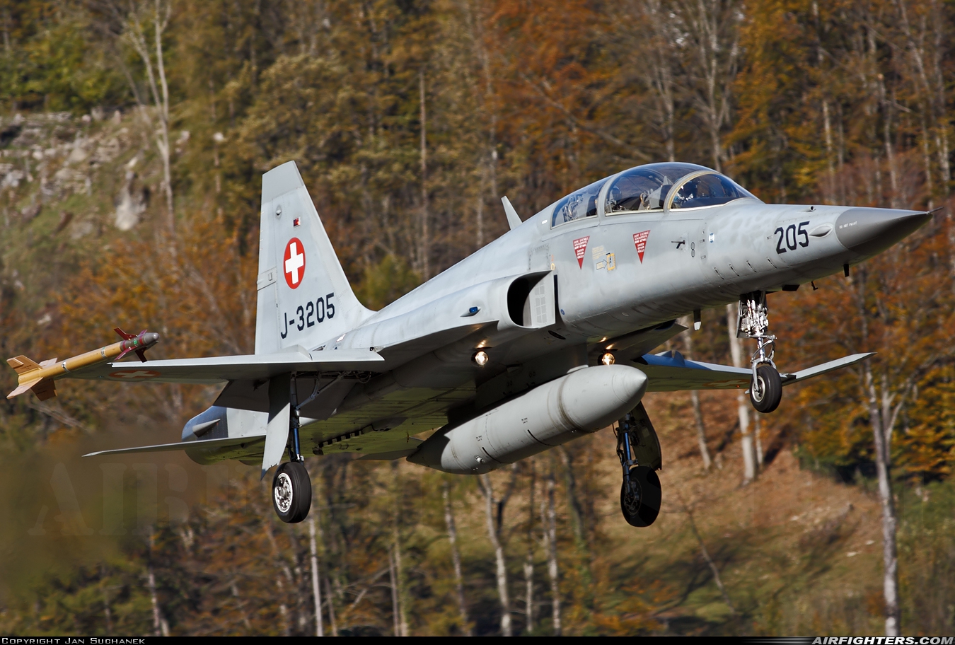 Switzerland - Air Force Northrop F-5F Tiger II J-3205 at Meiringen (LSMM), Switzerland