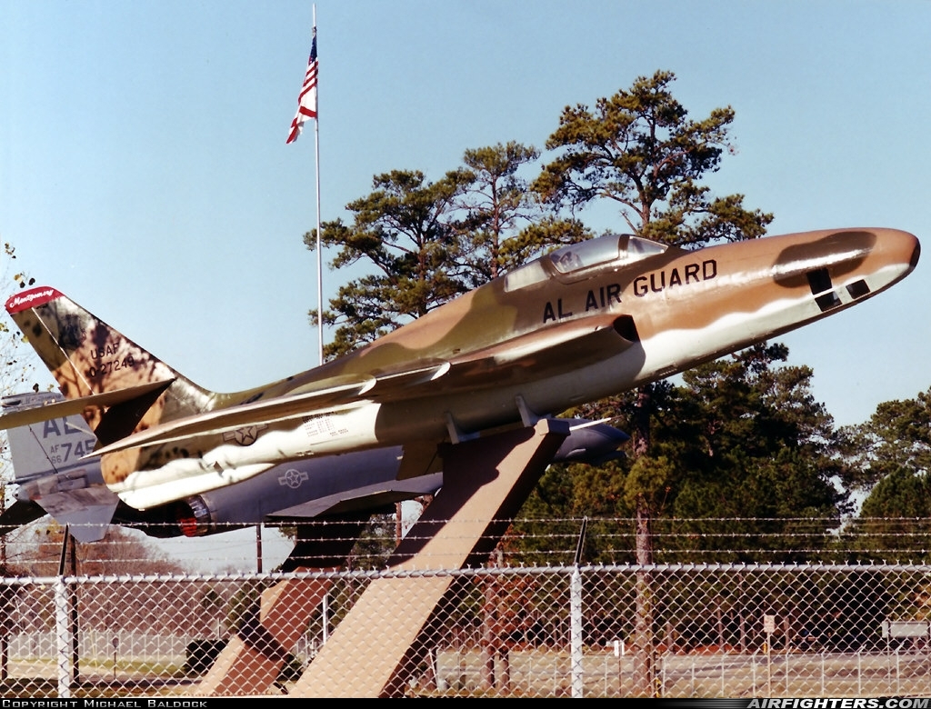 USA - Air Force Republic RF-84F Thunderflash 52-7249 at USA - Alabama, USA