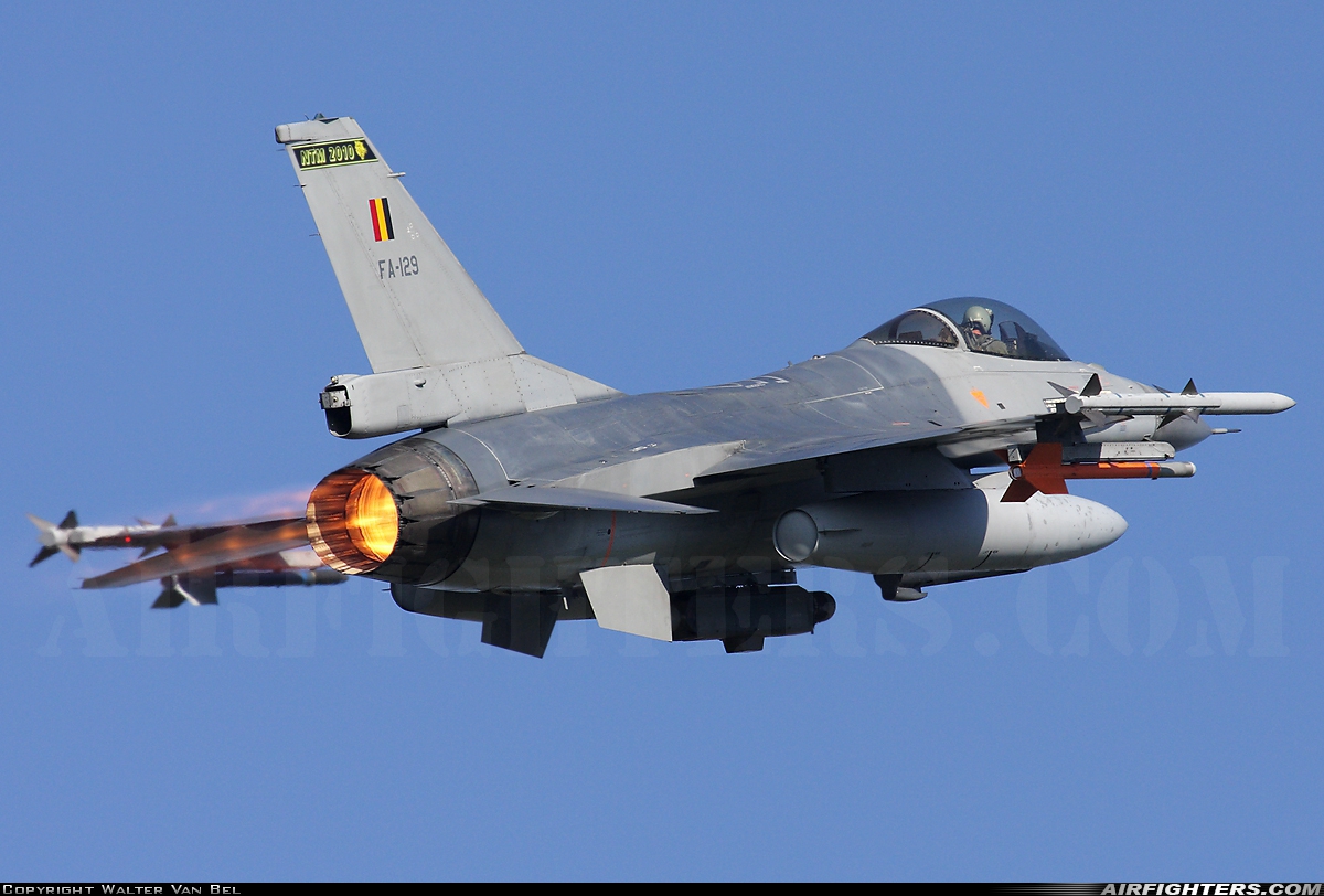 Belgium - Air Force General Dynamics F-16AM Fighting Falcon FA-129 at Uden - Volkel (UDE / EHVK), Netherlands