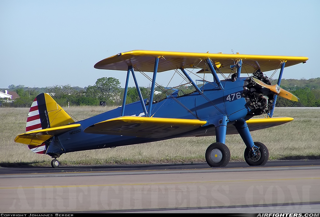 USA - Army Boeing PT-17 Kaydet (A75N1) N62552 at Fort Worth - NAS JRB / Carswell Field (AFB) (NFW / KFWH), USA
