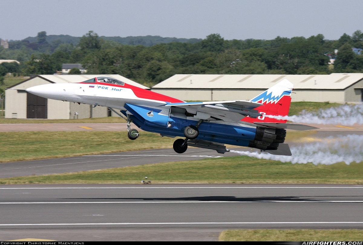 Company Owned - RSK MiG Mikoyan-Gurevich MiG-29OVT 156 WHITE at Fairford (FFD / EGVA), UK