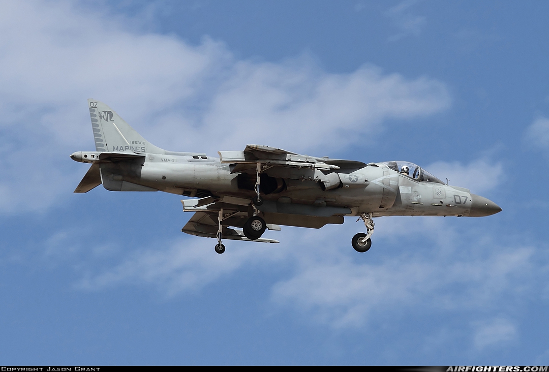 USA - Marines McDonnell Douglas AV-8B+ Harrier ll 165308 at Yuma - MCAS / Int. (NYL / KNYL), USA