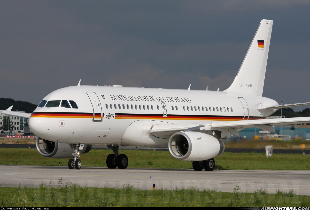 Germany - Air Force Airbus A319-133X 15+02 at Eindhoven (- Welschap) (EIN / EHEH), Netherlands