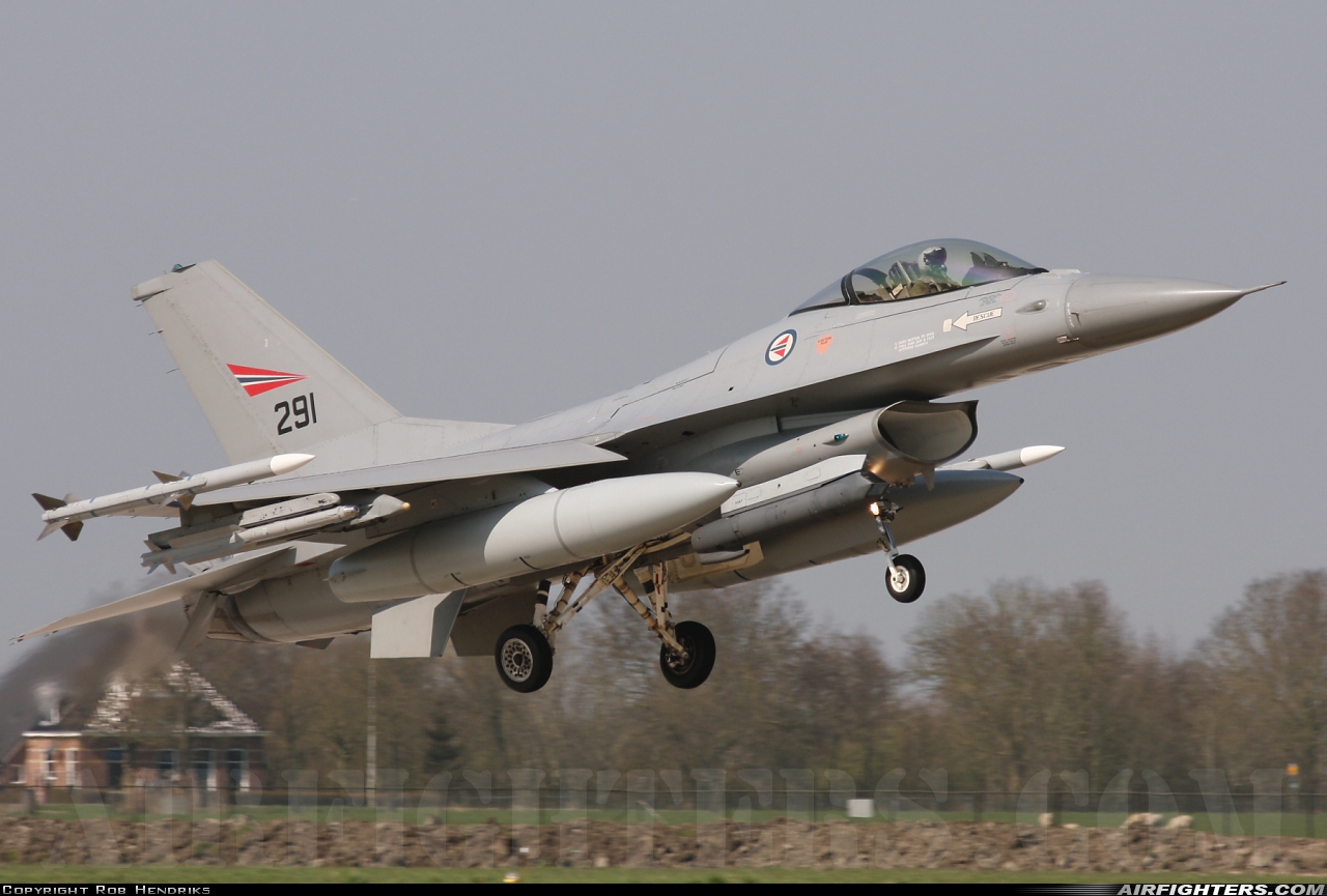 Norway - Air Force General Dynamics F-16AM Fighting Falcon 291 at Leeuwarden (LWR / EHLW), Netherlands
