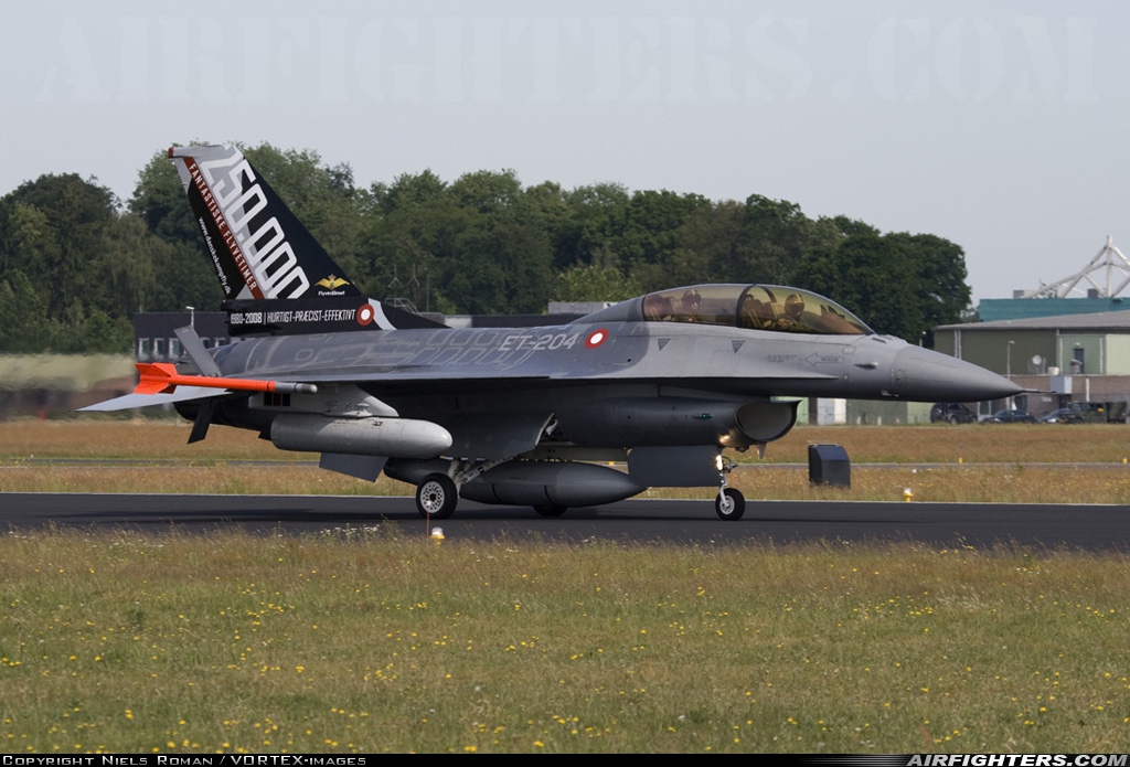 Denmark - Air Force General Dynamics F-16BM Fighting Falcon ET-204 at Breda - Gilze-Rijen (GLZ / EHGR), Netherlands