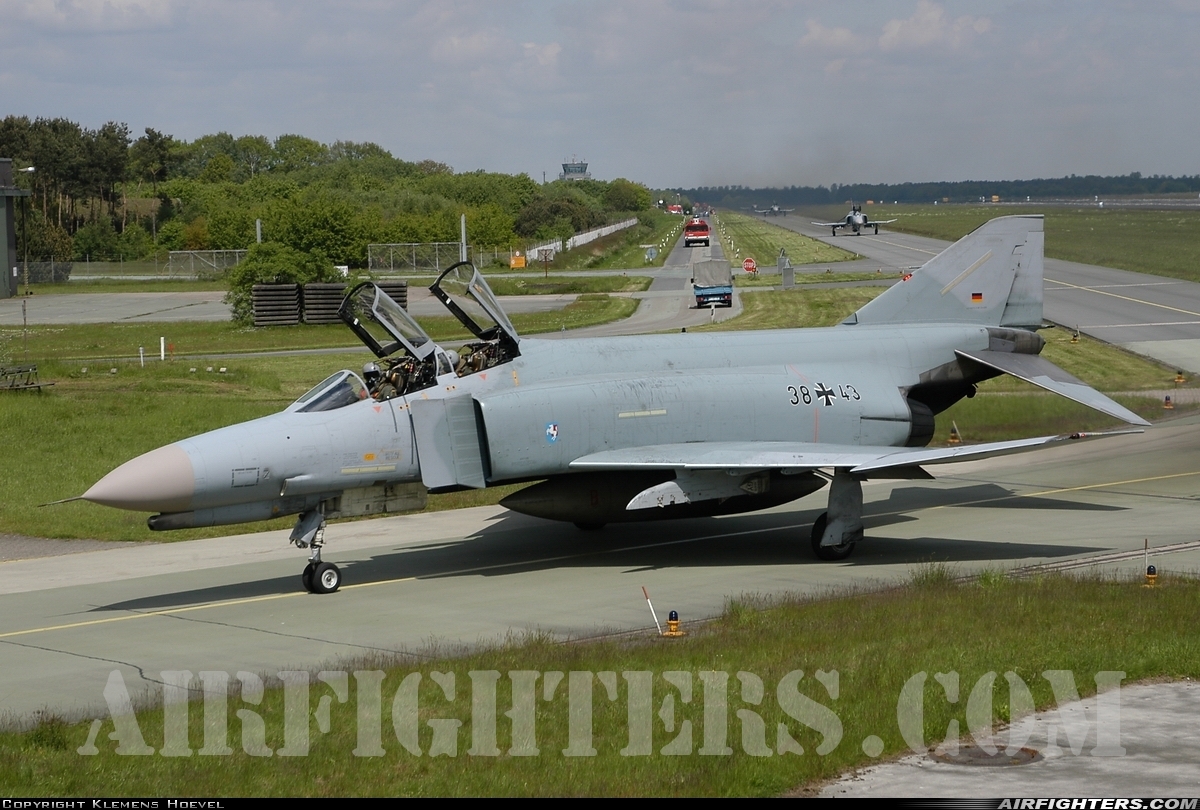 Germany - Air Force McDonnell Douglas F-4F Phantom II 38+43 at Hopsten (Rheine -) (ETNP), Germany