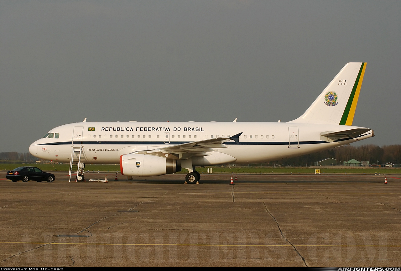 Brazil - Air Force Airbus VC-1A (A319-133ER) 2101 at Rotterdam (- Zestienhoven) (RTM / EHRD), Netherlands