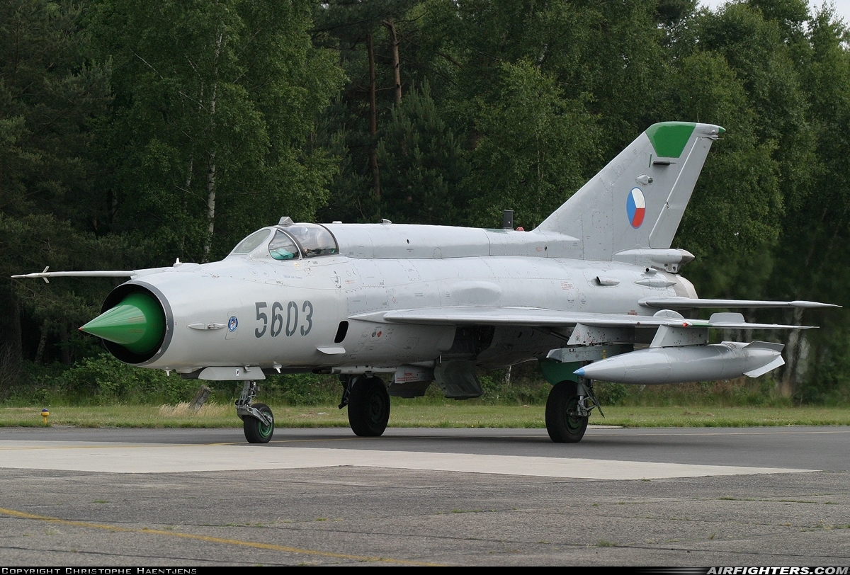 Czech Republic - Air Force Mikoyan-Gurevich MiG-21MF 5603 at Kleine Brogel (EBBL), Belgium