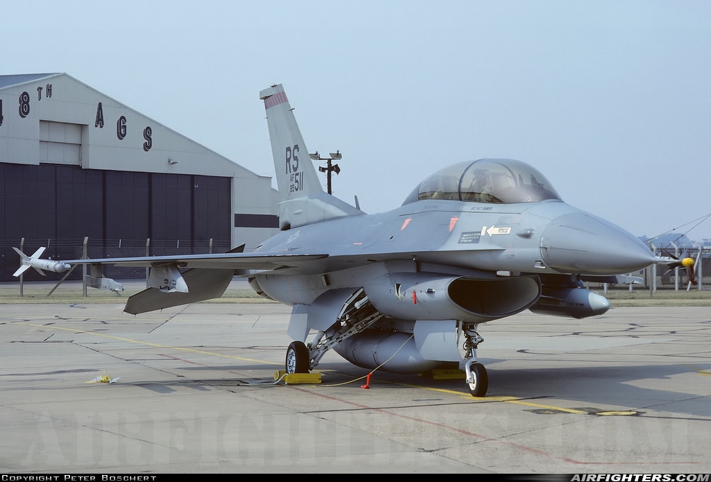 USA - Air Force General Dynamics F-16D Fighting Falcon 85-1511 at Lakenheath (LKZ / EGUL), UK