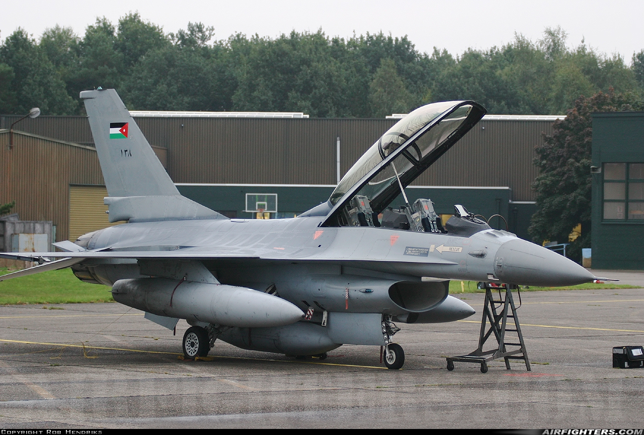 Jordan - Air Force General Dynamics F-16BM Fighting Falcon 138 at Kleine Brogel (EBBL), Belgium