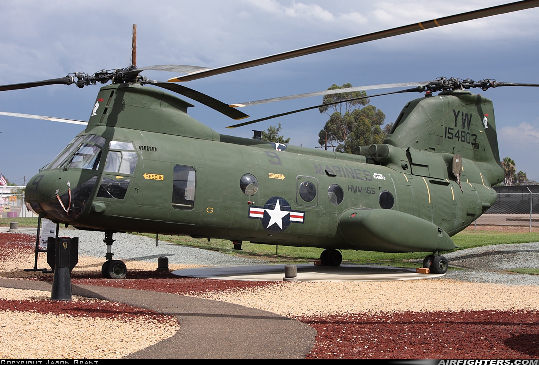 USA - Marines Boeing Vertol CH-46E Sea Knight (107-II) 154803 at San Diego - Miramar MCAS (NAS) / Mitscher Field (NKX / KNKX), USA