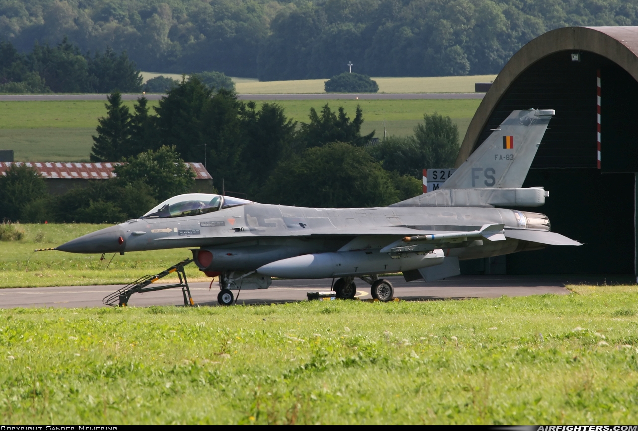 Belgium - Air Force General Dynamics F-16AM Fighting Falcon FA-83 at Florennes (EBFS), Belgium
