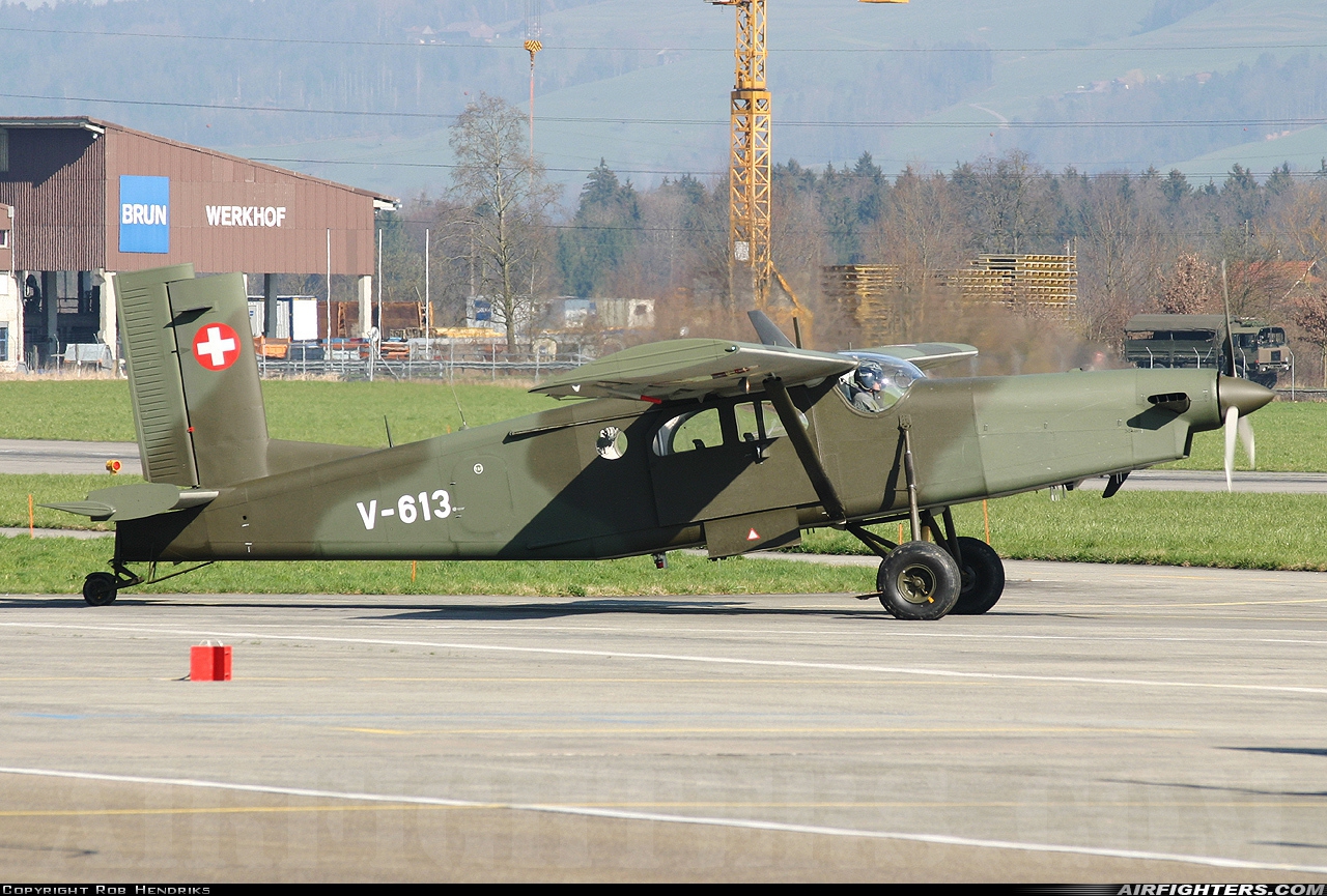 Switzerland - Air Force Pilatus PC-6/B2-H2M-1 Turbo Porter V-613 at Emmen (EML / LSME), Switzerland