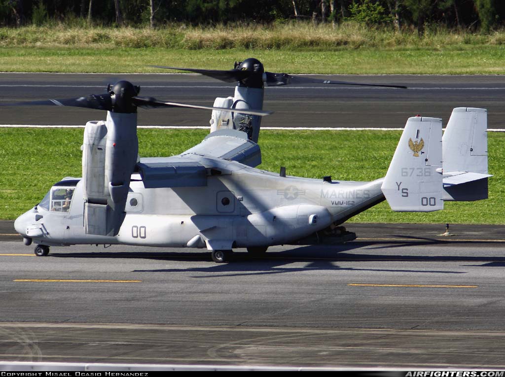 USA - Marines Bell / Boeing MV-22B Osprey 166736 at San Juan - Luis Munoz Marin Int. (SJU / TJSJ), Puerto Rico