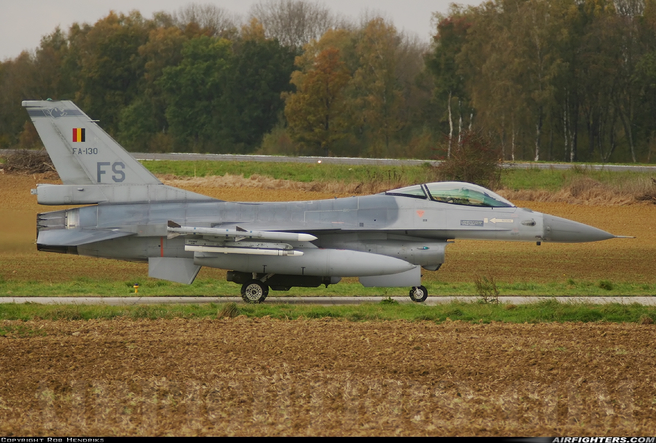 Belgium - Air Force General Dynamics F-16AM Fighting Falcon FA-130 at Florennes (EBFS), Belgium