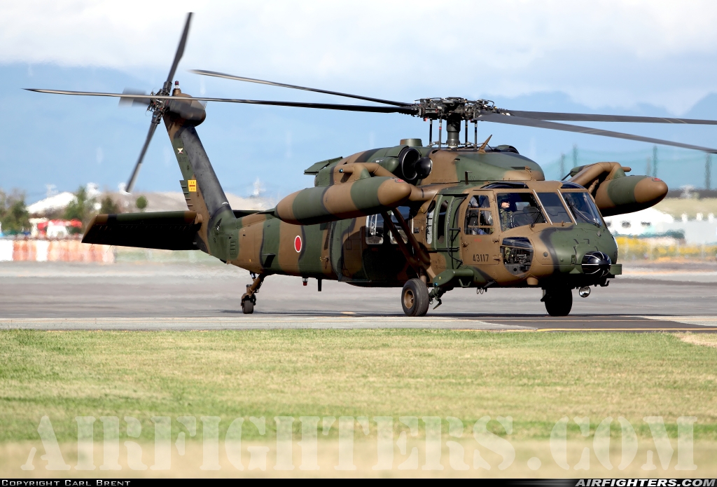 Japan - Army Sikorsky UH-60JA Black Hawk (S-70A-12) 43117 at Akeno (RJOE), Japan