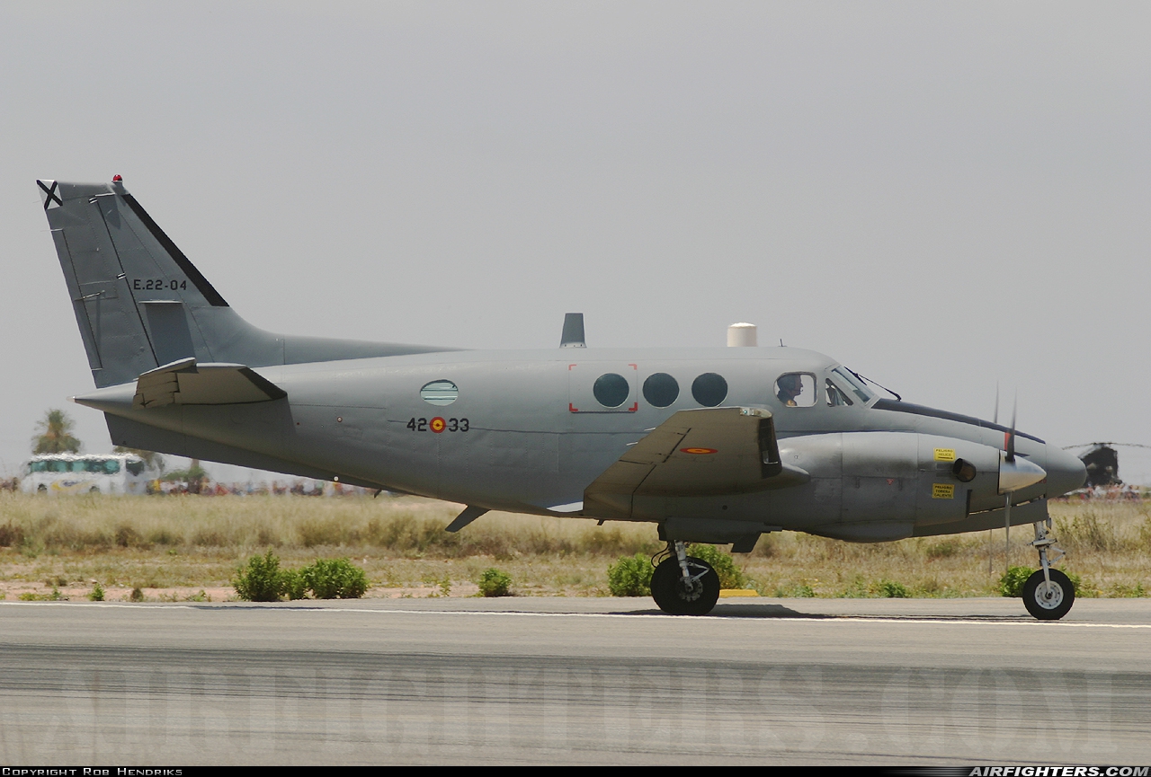 Spain - Air Force Beech C-90 King Air E.22-04 at Murcia - San Javier (MJV / LELC), Spain