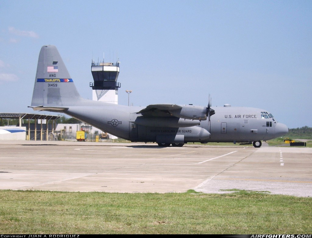 USA - Air Force Lockheed C-130H Hercules (L-382) 93-1459 at Ponce - Mercedita Airport (PSE / TJPS), Puerto Rico
