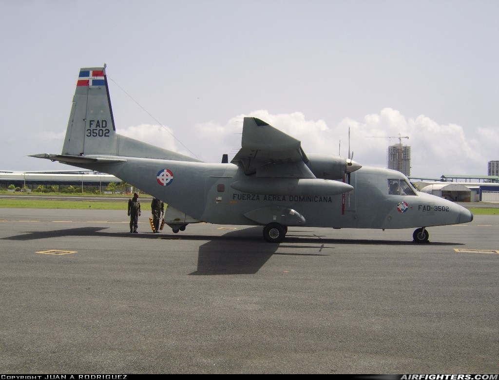 Dominican Republic - Air Force CASA C-212-400 Aviocar 3502 at San Juan - Isla Grande (SIG / TJIG), Puerto Rico