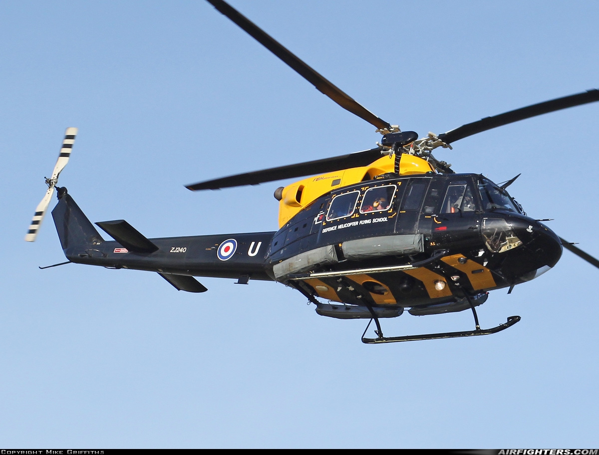 UK - Air Force Bell 412EP Griffin HT1 ZJ240 at Valley (EGOV), UK