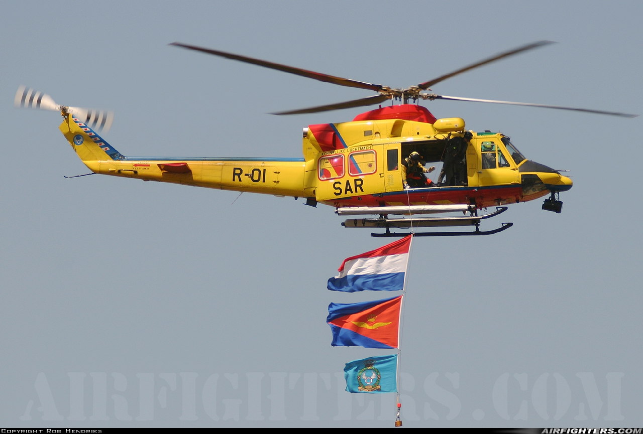 Netherlands - Air Force Agusta-Bell AB-412SP Grifone R-01 at Leeuwarden (LWR / EHLW), Netherlands