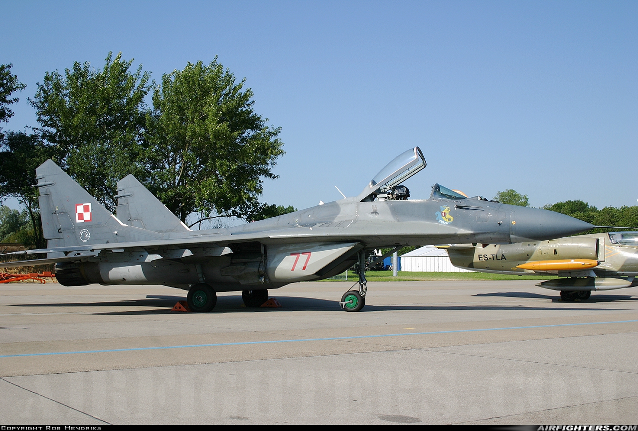 Poland - Air Force Mikoyan-Gurevich MiG-29A (9.12A) 77 at Leeuwarden (LWR / EHLW), Netherlands