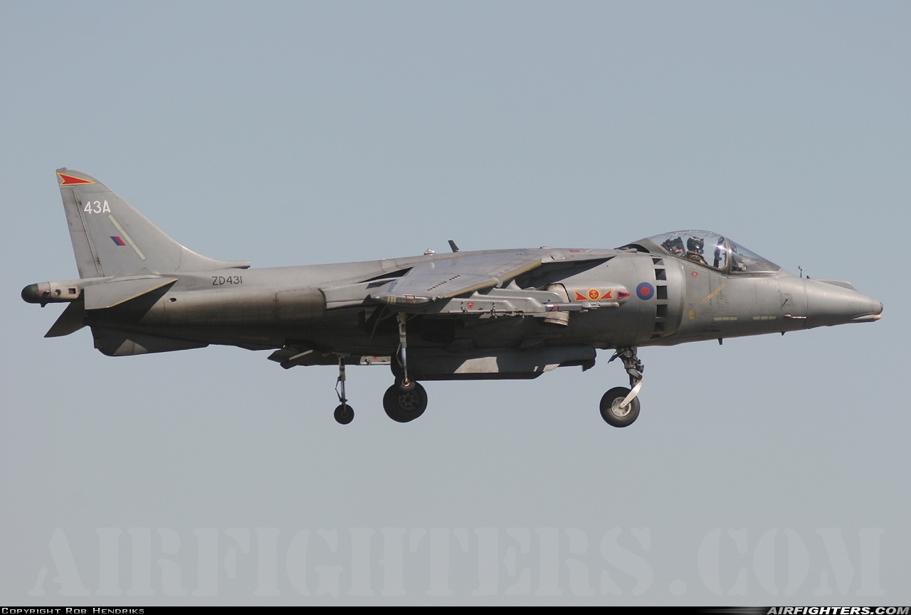 UK - Air Force British Aerospace Harrier GR.9A ZD431 at Fairford (FFD / EGVA), UK