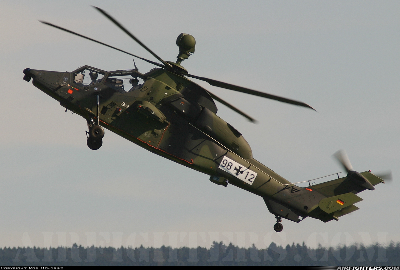 Germany - Army Eurocopter EC-665 Tiger UHT 98+12 at Buckeburg (- Achum) (ETHB), Germany
