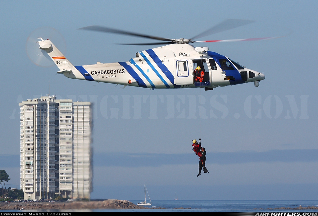 Spain - Police Sikorsky S-76C EC-JES at Off-Airport - Vigo, Spain