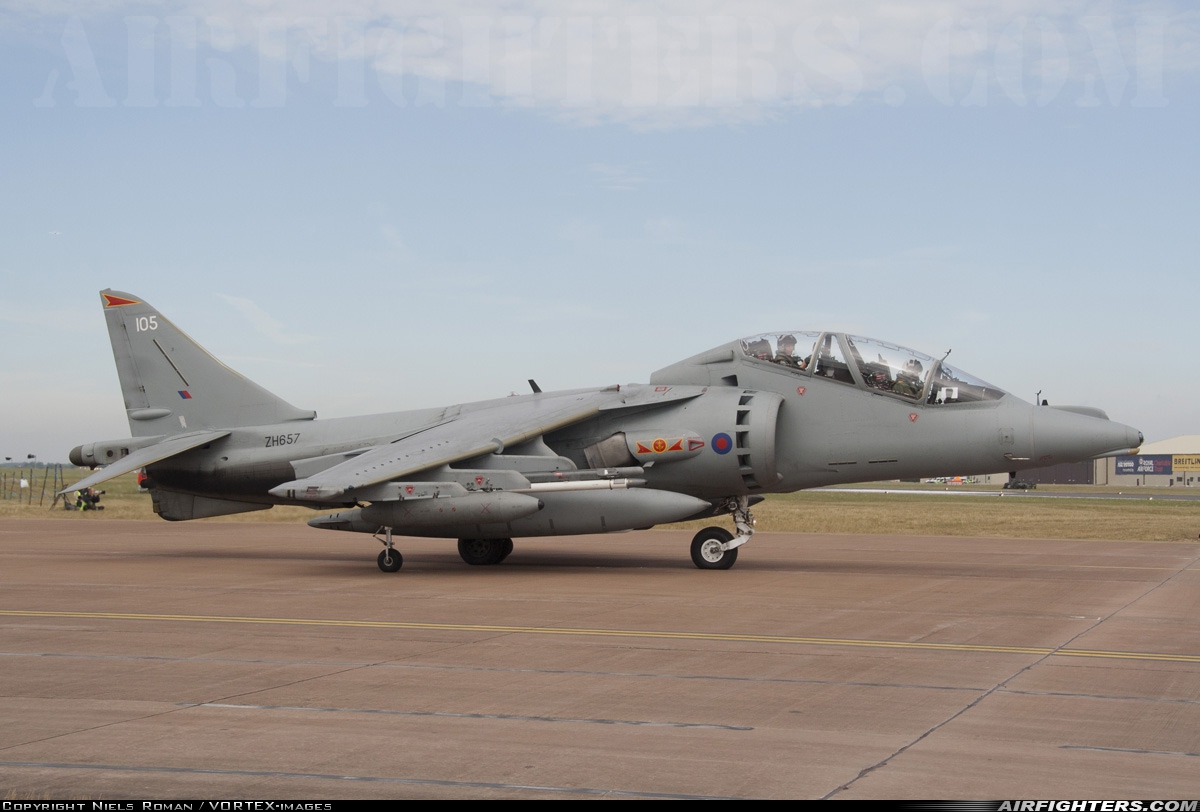 UK - Air Force British Aerospace Harrier T.12 ZH657 at Fairford (FFD / EGVA), UK