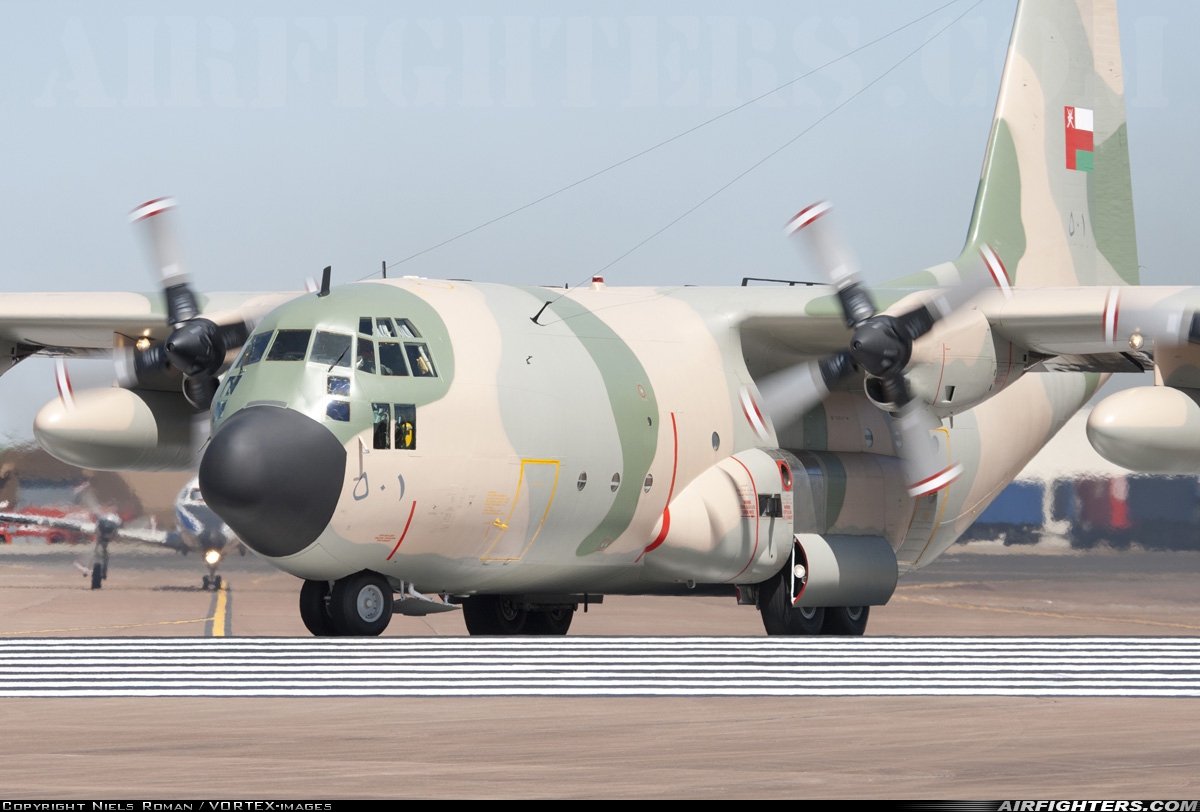 Oman - Air Force Lockheed C-130H Hercules (L-382) 501 at Fairford (FFD / EGVA), UK