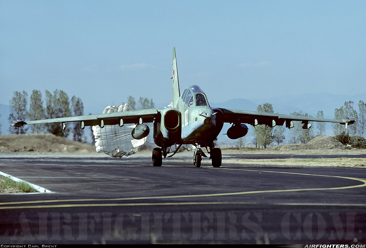 Bulgaria - Air Force Sukhoi Su-25UBK 002 at Graf Ignatievo (LBPG), Bulgaria
