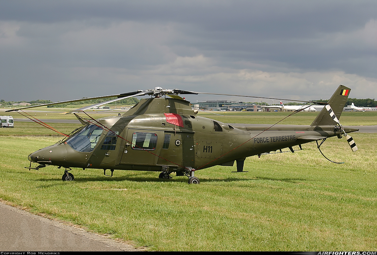 Belgium - Army Agusta A-109HA (A-109BA) H11 at Liege (- Bierset) (LGG / EBLG), Belgium