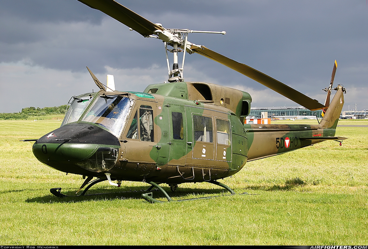 Austria - Air Force Agusta-Bell AB-212 5D-HD at Liege (- Bierset) (LGG / EBLG), Belgium