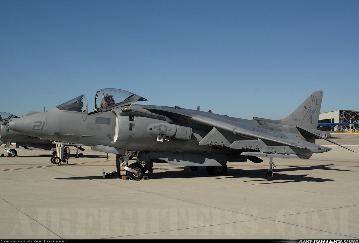 USA - Marines McDonnell Douglas AV-8B+ Harrier ll 164128 at San Diego - Miramar MCAS (NAS) / Mitscher Field (NKX / KNKX), USA