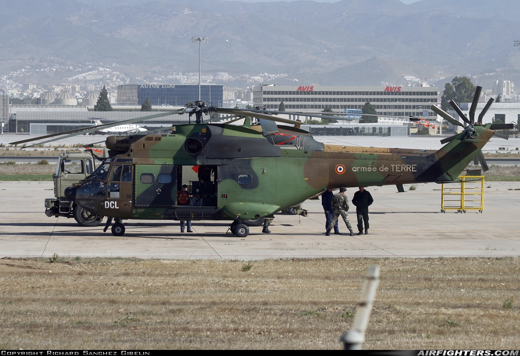 France - Army Aerospatiale SA-330 Puma 1135 at Malaga (AGP / LEMG), Spain