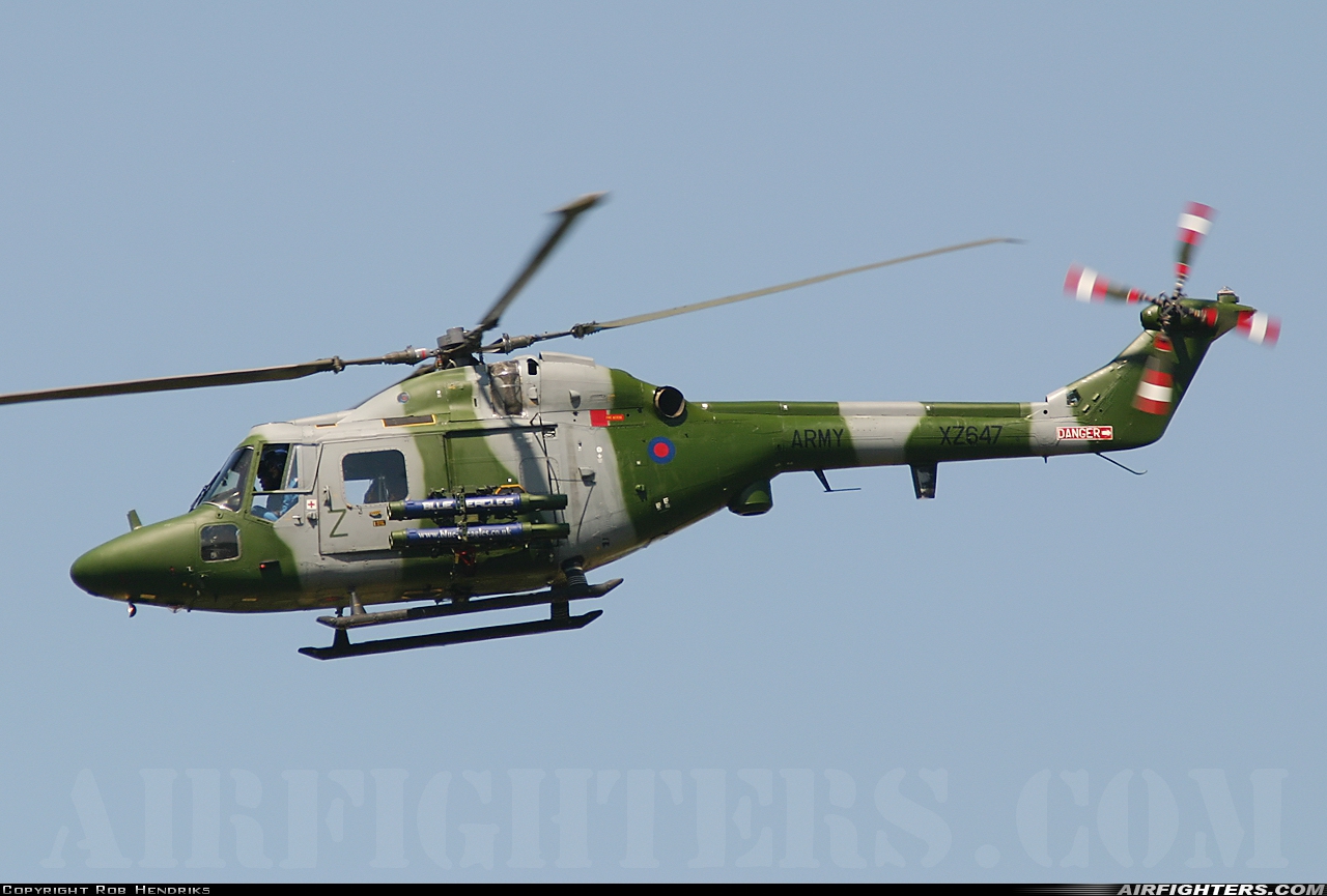 UK - Army Westland WG-13 Lynx AH7 XZ647 at Breda - Gilze-Rijen (GLZ / EHGR), Netherlands