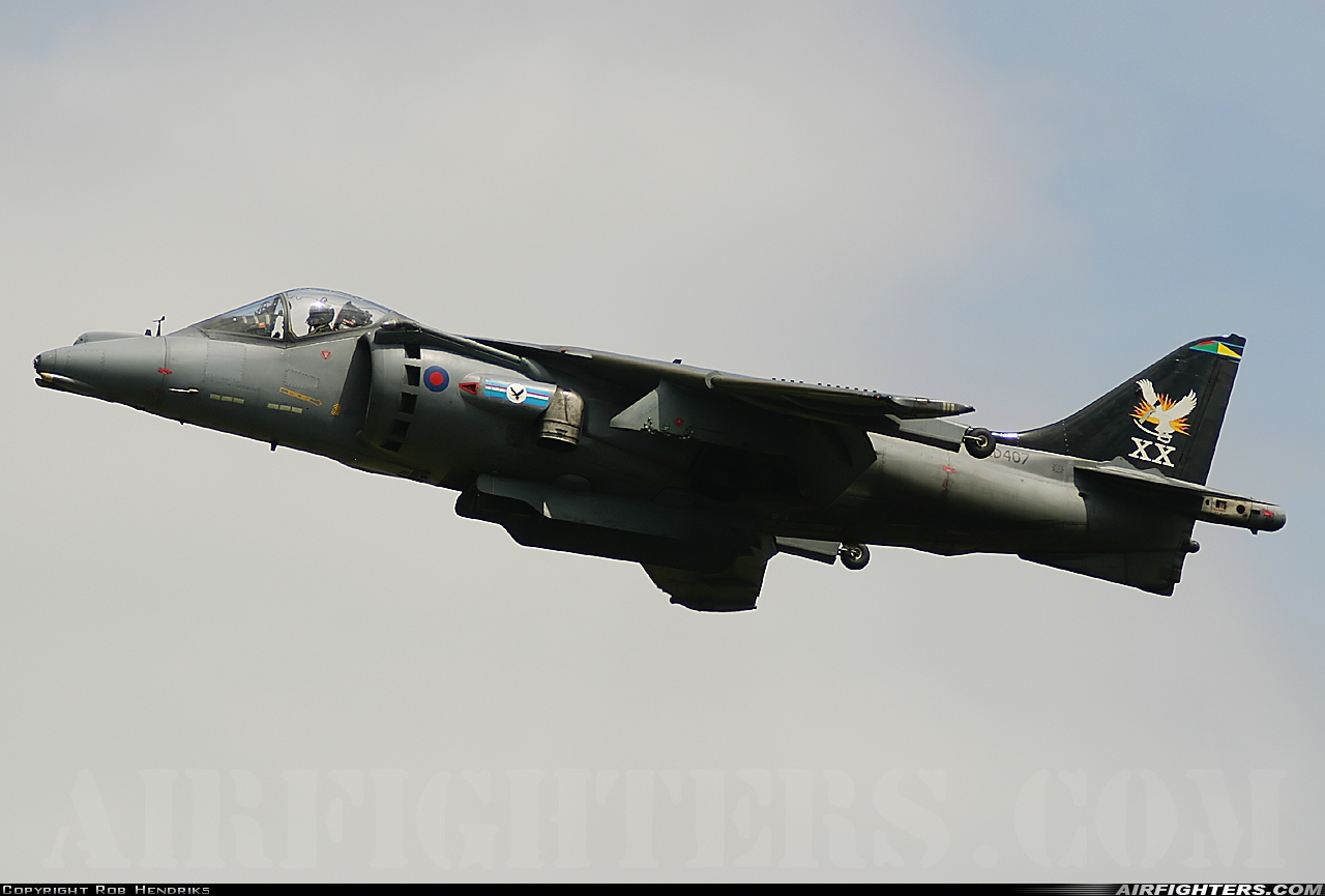 UK - Air Force British Aerospace Harrier GR.7 ZD407 at Fairford (FFD / EGVA), UK
