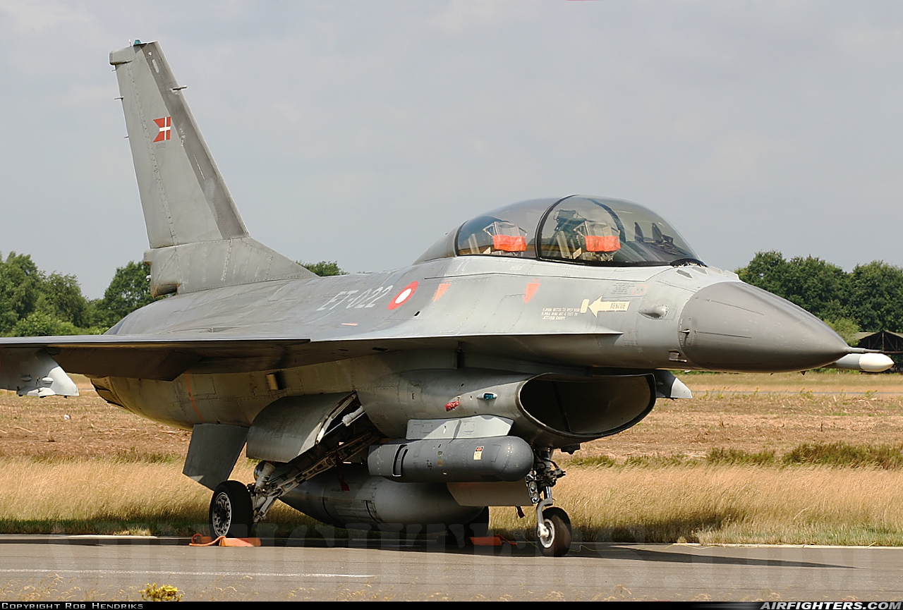 Denmark - Air Force General Dynamics F-16BM Fighting Falcon ET-022 at Kleine Brogel (EBBL), Belgium