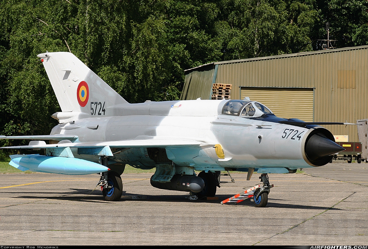 Romania - Air Force Mikoyan-Gurevich MiG-21MF-75 Lancer C 5724 at Kleine Brogel (EBBL), Belgium