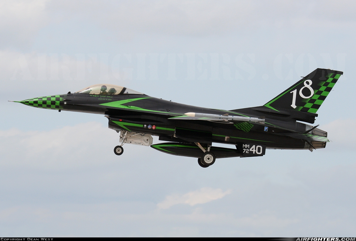 Italy - Air Force General Dynamics F-16A/ADF Fighting Falcon MM7240 at Waddington (WTN / EGXW), UK