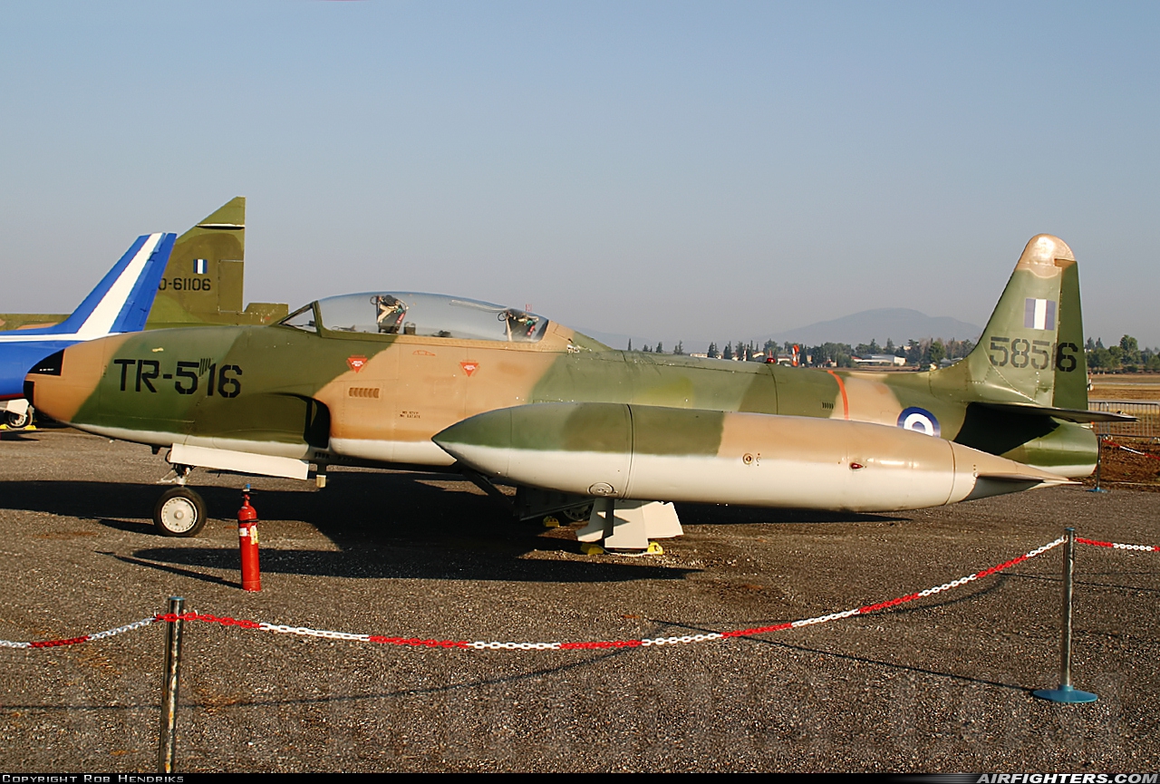 Greece - Air Force Lockheed T-33A Shooting Star 58516 at Tanagra (LGTG), Greece