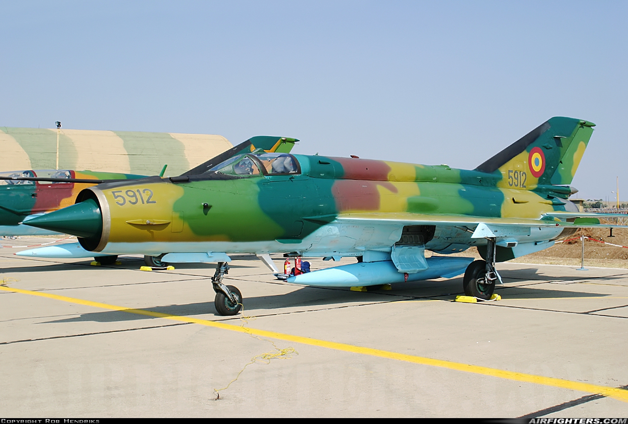 Romania - Air Force Mikoyan-Gurevich MiG-21MF Lancer A 5912 at Tanagra (LGTG), Greece