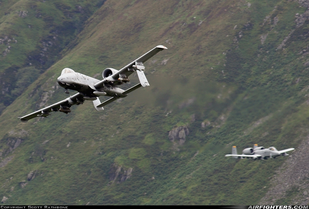 USA - Air Force Fairchild A-10A Thunderbolt II 81-0954 at Off-Airport - Machynlleth Loop Area, UK